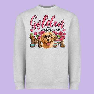 Golden Retriever Mom Heavyweight Sweatshirt Designed By Artiststas