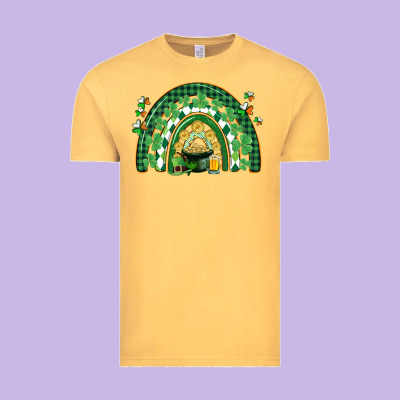 St. Patrick's Rainbow Vintage Tee Designed By Cowgirlartshop