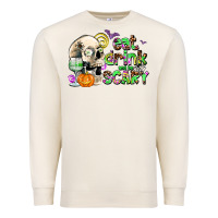 Sandshell eat drınk and be scary Premium Sweatshirt - AdoDesignShop