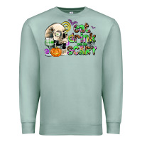 Seafoam eat drınk and be scary Premium Sweatshirt - AdoDesignShop