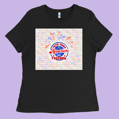 America And Freedom Ladies Tee Designed By Tumblerdesignbyshophia