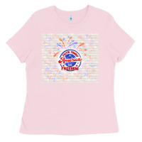 Bubblegum Pink America and freedom Ladies Tee - TumblerDesignByShophia