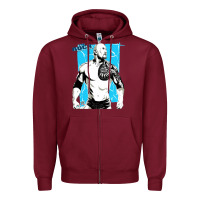Burgundy the rock power Zipper Hoodie - maiPhamDesign
