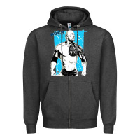 Charcoal Heather the rock power Zipper Hoodie - maiPhamDesign
