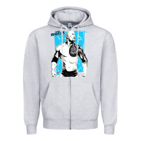 Heather Grey the rock power Zipper Hoodie - maiPhamDesign