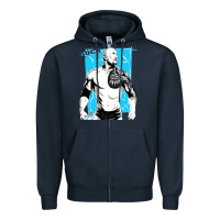 Navy the rock power Zipper Hoodie - maiPhamDesign