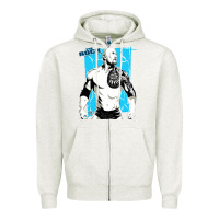 Oatmeal Heather the rock power Zipper Hoodie - maiPhamDesign