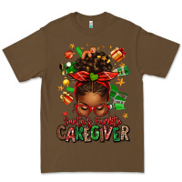 Cacao santas favorite caregiver afro messy bun Premium Tee - texasbilliewilder