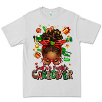 Dove Grey santas favorite caregiver afro messy bun Premium Tee - texasbilliewilder