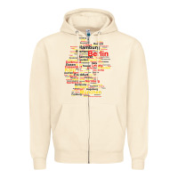 Sandshell germany map silhouette towns cities flag berlin travel t shirt Zipper Hoodie - maiPhamDesign