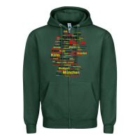 Sports Green germany map silhouette towns cities flag berlin travel t shirt Zipper Hoodie - maiPhamDesign