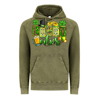 Vintage Olive St. Patrick's Lucky vibes Vintage Hoodie - OliviaCreatesArt
