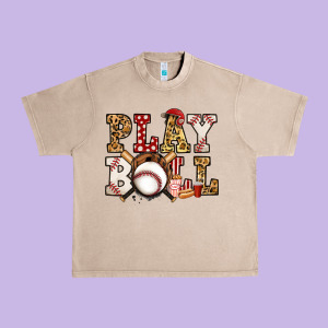 Baseball Play Ball Urban Heavy Tee Designed By Jasminsmagicworld