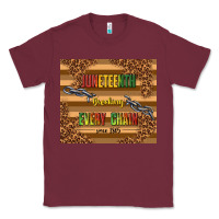 Burgundy juneteenth breaking every chain since 1865 Classic Tee - TumblerDesignByShophia