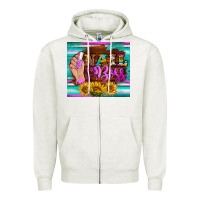 Oatmeal Heather nail boss tumbler Zipper Hoodie - BarkalooDesign