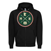 Black Classic Minnesota Hockey MN Outline Pullover Hoodie Zipper Hoodie - maiPhamDesign