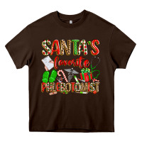 Chocolate Brown Santa's Favorite Phlebotomist Heavy Core Tee - texasbilliewilder