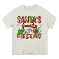 Cream Santa's Favorite Phlebotomist Heavy Core Tee - texasbilliewilder