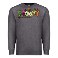 Charcoal Heather spooky Premium Sweatshirt - AdoDesignShop