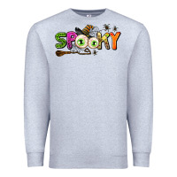 Heather Grey spooky Premium Sweatshirt - AdoDesignShop
