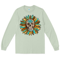 Matcha sunflower with skull Long Sleeve Tee - RanaPortraitStore