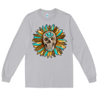 Moon Dust sunflower with skull Long Sleeve Tee - RanaPortraitStore