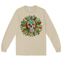 Mushroom sunflower with skull Long Sleeve Tee - RanaPortraitStore