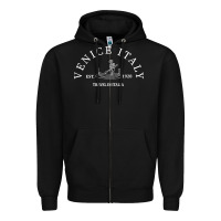 Black venice italy Zipper Hoodie - maiPhamDesign