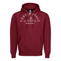 Burgundy venice italy Zipper Hoodie - maiPhamDesign