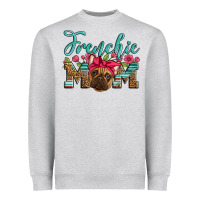 Heather Grey french bulldog mom Heavyweight Sweatshirt - Artiststas
