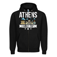 Athens Greece City Trip Skyline Map Travel Zipper Hoodie | Teevron