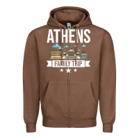 Chestnut Athens Greece City Trip Skyline Map Travel Zipper Hoodie - maiPhamDesign