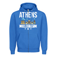 True Royal Athens Greece City Trip Skyline Map Travel Zipper Hoodie - maiPhamDesign