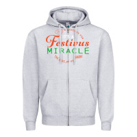 Heather Grey Seinfeld It's A Festivus Miracle Zipper Hoodie - maiPhamDesign