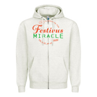 Oatmeal Heather Seinfeld It's A Festivus Miracle Zipper Hoodie - maiPhamDesign