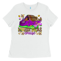 White Mardi Gras Cruise Ladies Tee - HowdyJamesFarm