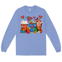 Colony Blue Basketball Coffee Cups Long Sleeve Tee - FaDigitalArtStudio