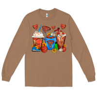 Toasted Coconut Basketball Coffee Cups Long Sleeve Tee - FaDigitalArtStudio