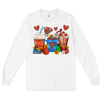 White Basketball Coffee Cups Long Sleeve Tee - FaDigitalArtStudio