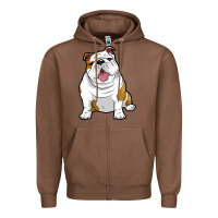 Chestnut ENGLISH BULLDOGS Awesome Funny Bulldog Pups Dogs Zipper Hoodie - maiPhamDesign
