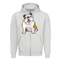 Dove Grey ENGLISH BULLDOGS Awesome Funny Bulldog Pups Dogs Zipper Hoodie - maiPhamDesign