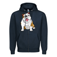 English Bulldogs Awesome Funny Bulldog Pups Dogs Zipper Hoodie | Teevron