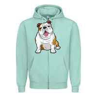 Seafoam ENGLISH BULLDOGS Awesome Funny Bulldog Pups Dogs Zipper Hoodie - maiPhamDesign