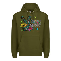 Army Green Happy Easter Premium Hoodie - CowhideDigitalArt