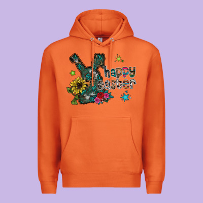 Happy Easter Premium Hoodie Designed By Cowhidedigitalart