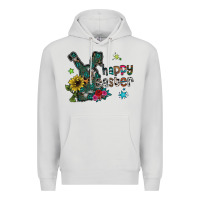 Dove Grey Happy Easter Premium Hoodie - CowhideDigitalArt