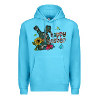 Ocean Blue Happy Easter Premium Hoodie - CowhideDigitalArt