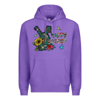 Purple Happy Easter Premium Hoodie - CowhideDigitalArt
