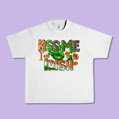 Kiss Me I Am Irish St. Patrick's Day Urban Heavy Tee Designed By Cowgirlartshop