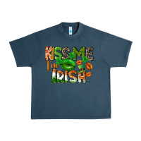 Midnight Navy Kiss me i am irish St. Patrick's Day Urban Heavy Tee - CowGirlArtShop